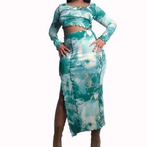 Fitted Skirt Matching Set